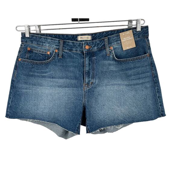 Madewell shorts relaxed denim mid rise blue size 18W - Picture 1 of 6